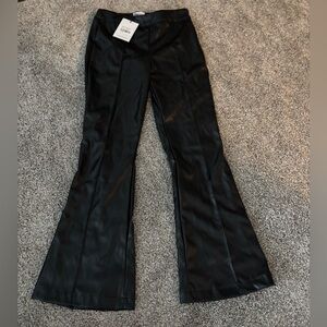 Black NWT faux leather pants!